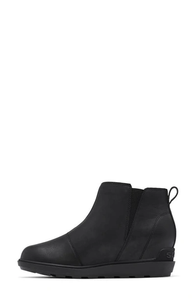Sorel Evie Ii Zip Waterproof Ankle Boot In Black/ Black