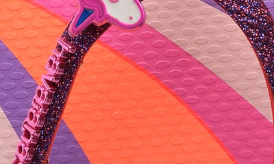 Shop Havaianas Kids' Slim Glitter Flip Flop In Candy Pink