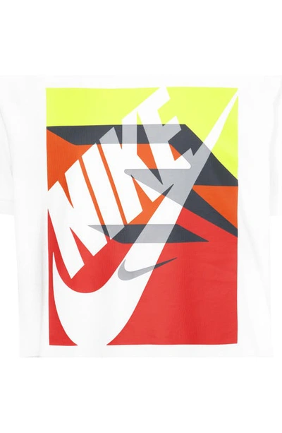 Shop 3 Brand Kids' Rwb Gradient Box Logo Graphic T-shirt In White