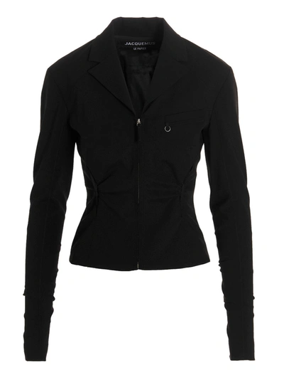 Shop Jacquemus La Veste Neru Blazer And Suits Black