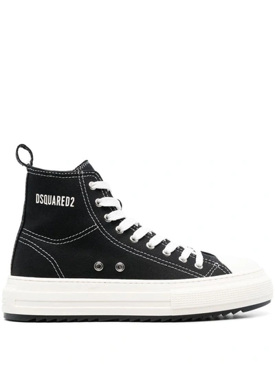 Shop Dsquared2 Sneakers In Black+white