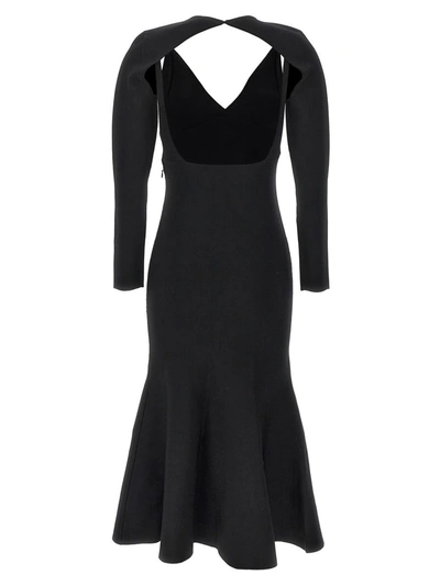 Roland Mouret Gown Maxi Dress With Cut Out Details And Shoulder Cover In Black