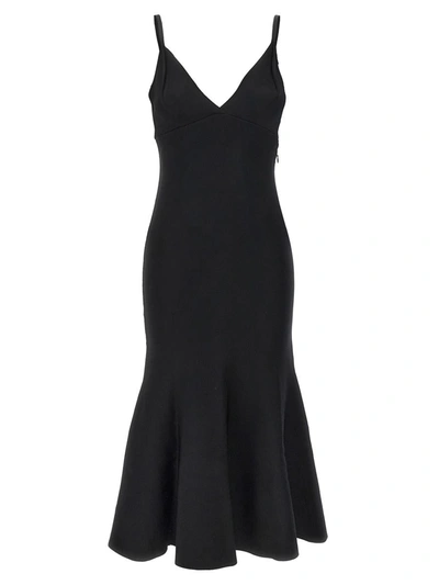 Shop Roland Mouret Stretch Knit Midi Dress In Black