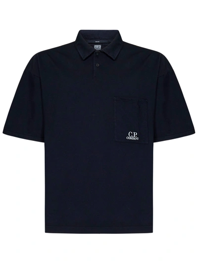 Shop C.p. Company Polo Shirt In Blu
