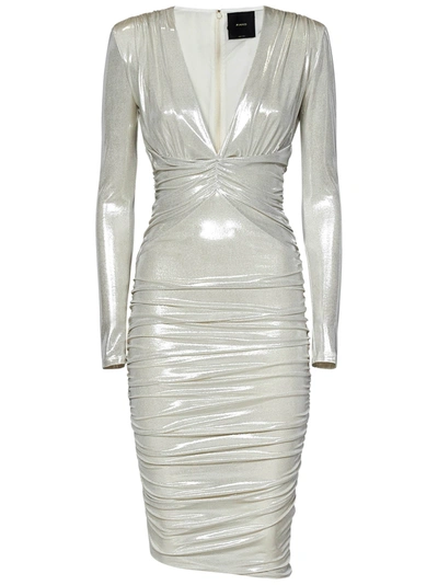 Shop Pinko Alteo Dress In Bianco