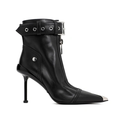 Shop Alexander Mcqueen Ankle Boot Shoes In Black