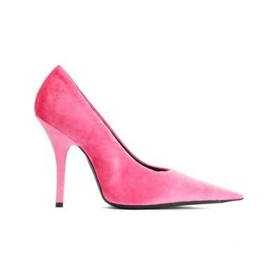Shop Balenciaga Knife Pump Shoes In Pink & Purple