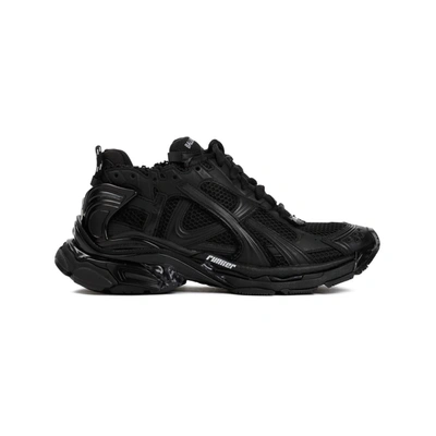Shop Balenciaga Runner Sneakers Shoes In Black