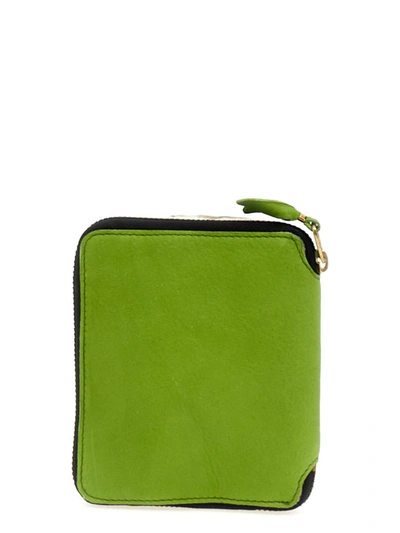 Shop Comme Des Garçons 'washed' Wallet In Green