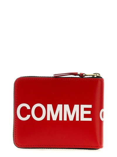 Shop Comme Des Garçons 'huge Logo' Wallet In Red