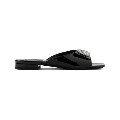 Shop Gucci Harlow Slide Shoes In Black