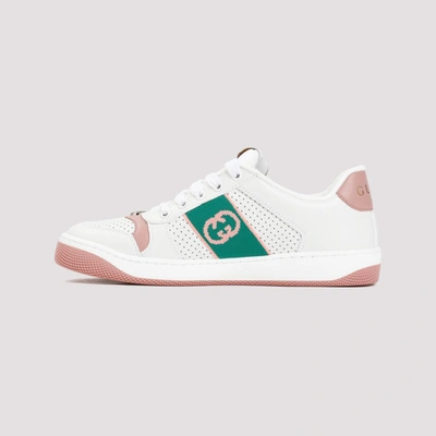 Shop Gucci Screener Sneakers Shoes In White