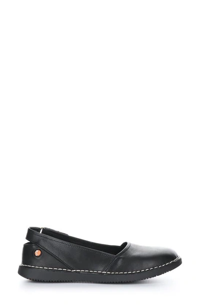 Shop Softinos By Fly London Tosh Back Strap Flat In Black Supple Leather