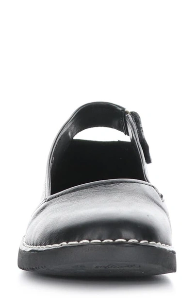 Shop Softinos By Fly London Tosh Back Strap Flat In Black Supple Leather