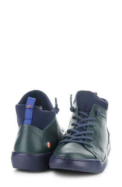 Shop Softinos By Fly London Biel Sneaker In Forest Green/ Navy / Neoprene