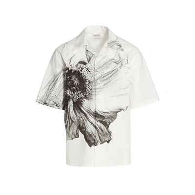 Alexander Mcqueen White Cotton Shortsleeve Shirt In White