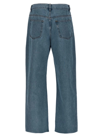 Shop Apc A.p.c. 'relaxed Raw Edge' Jeans In Blue