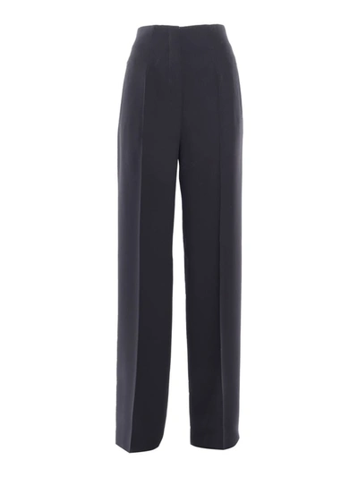 Alberta Ferretti Wide-leg Satin Pant Inverted Pleats In Multicolor