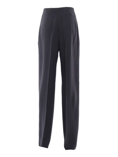Alberta Ferretti Wide-leg Satin Pant Inverted Pleats In Multicolor