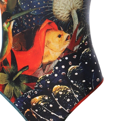Shop Alexander Mcqueen One-piece Printed Jersey Swimsuit In Multicolour