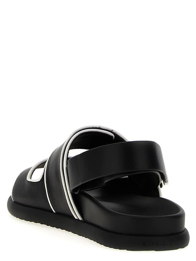 Shop Bally 'nyla' Sandals In White/black