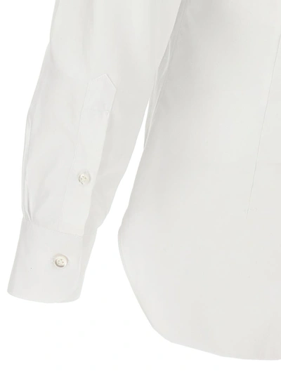Shop Barba Textured Cotton Shirt In White