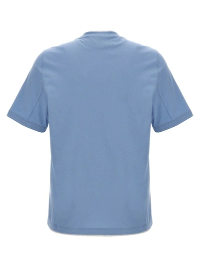 Shop Brunello Cucinelli Layered T-shirt In Blue