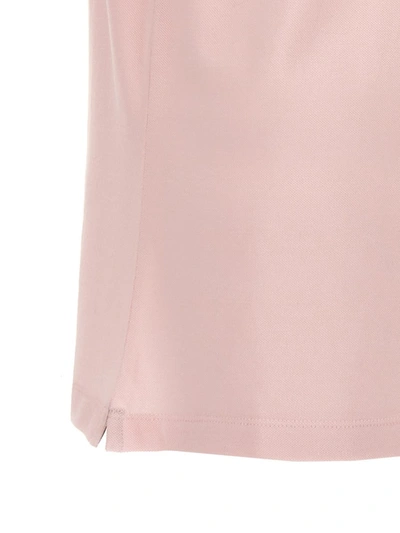 Shop Brunello Cucinelli Piqué Cotton Polo Shirt In Pink