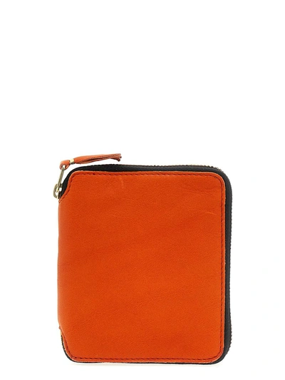 Shop Comme Des Garçons 'washed' Wallet In Orange