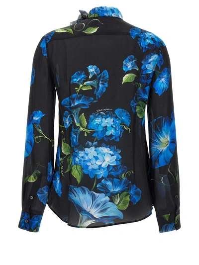 Shop Dolce & Gabbana Bluebell Print Shirt In Multicolor
