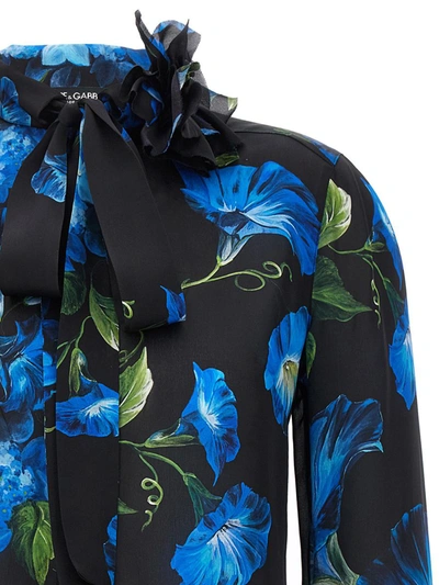 Shop Dolce & Gabbana Bluebell Print Shirt In Multicolor