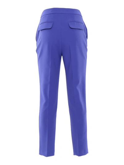 Shop Elisabetta Franchi Pants In Blue