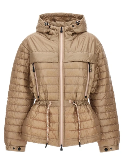 Shop Moncler Grenoble 'eibing' Down Jacket In Beige