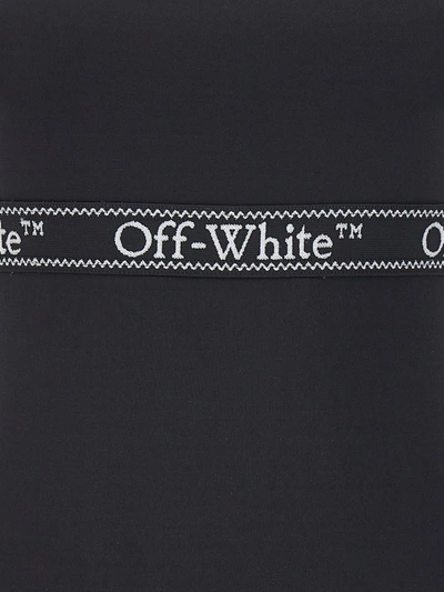 Shop Off-white 'logoband Cross' Dress In White/black