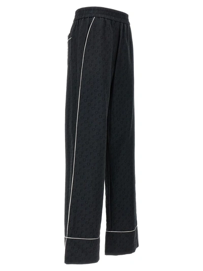 Off-white Straight-leg Pyjama-inspired Trousers In Black