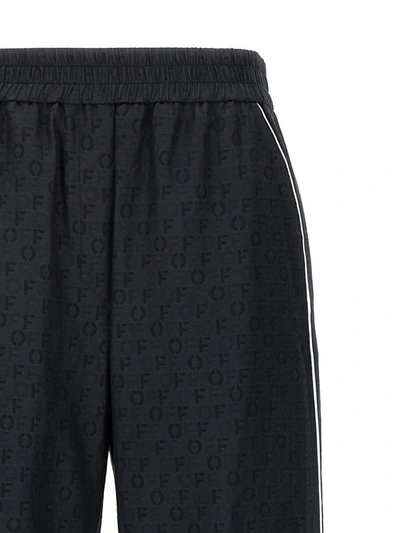 Shop Off-white 'off Jacquard Pajama' Pants In Black