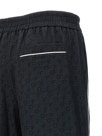 Shop Off-white 'off Jacquard Pajama' Pants In Black