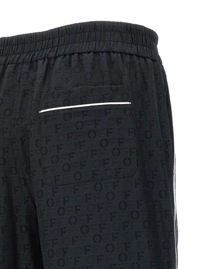 Off-white Straight-leg Pyjama-inspired Trousers In Black