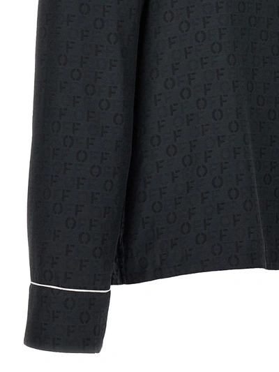 Shop Off-white 'off Jaquard Pajama' Shirt In Black