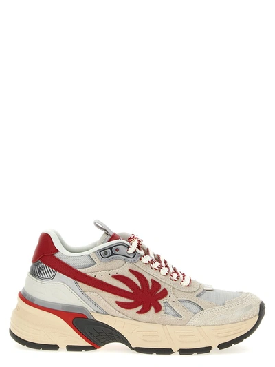 Shop Palm Angels 'the Palm Runner' Sneakers In Red