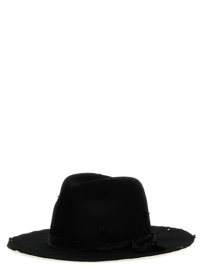 Shop Yohji Yamamoto 'damage Soft' Hat In Black