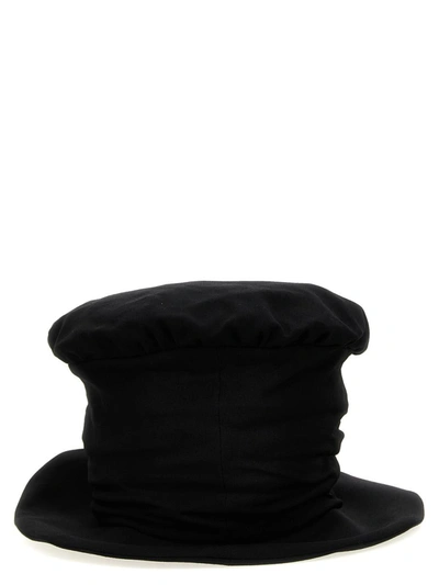 Shop Yohji Yamamoto 'high Crown' Hat In Black