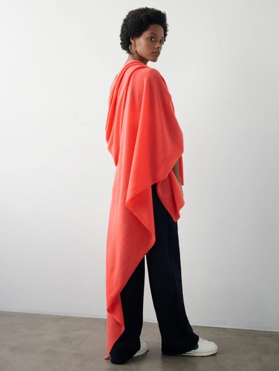 Shop White + Warren Cashmere Travel Wrap In Rugby Red