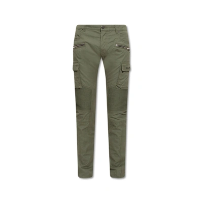 Shop Balmain Cargo Pants In Green