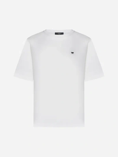Shop Weekend Max Mara Deodara Logo Cotton T-shirt In Off White