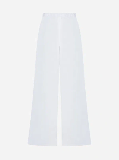 Shop Max Mara Navigli Cotton Trousers In White