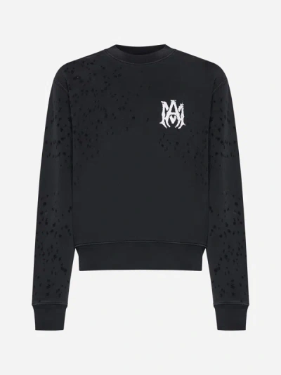 Shop Amiri Ma Shotgun Cotton Sweatshirt In Black