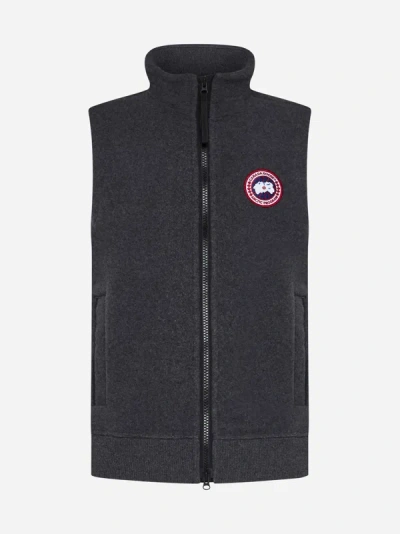 Shop Canada Goose Mersey Wool-blend Vest In Quarry Grey