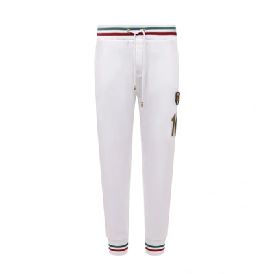 Shop Dolce & Gabbana Logo Sweatpants In White