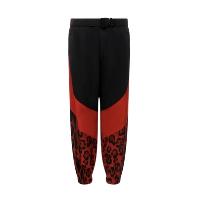 Dolce & Gabbana Jogging Pants With Animal Print In Black